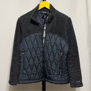 Vintage made in USA Patagonia blue quilted deep pile fleece size small